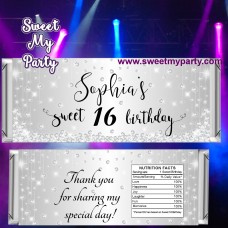 Sweet 16 silver diamonds candy bar wrappers,Quinceanera candy bar wrappers,Sweet sixteen silver diamonds candy bar wrappers,(013swee) Sweet 16 silver diamonds candy bar wrappers,Quinceanera candy bar wrappers,Sweet sixteen silver diamonds candy bar wrappers,(013swee)